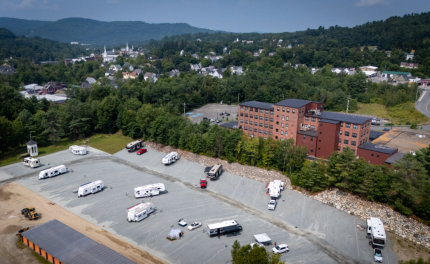 Arial view of Little Town Campground