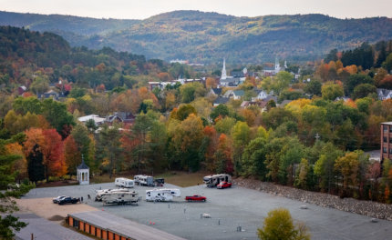 Arial view of Little Town Campground