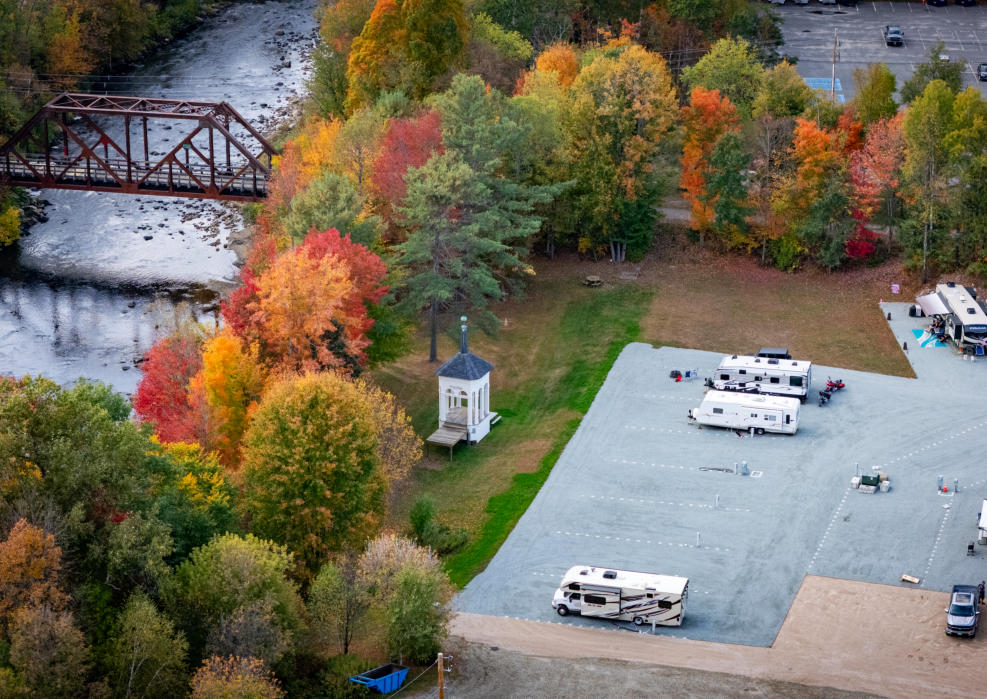 Little Town Campground in Littleton, NH surrounded by the White Mountains