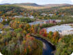 Aerial view of the area surrounding Little Town Campground